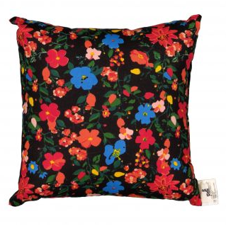 Le Petit Lucas Du Tertre Cushion with Filler - Grey Flowers