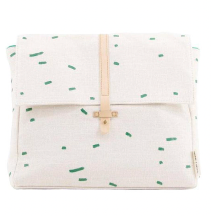 Monk & Anna Kodomo Backpack - Stripes Emerald Green