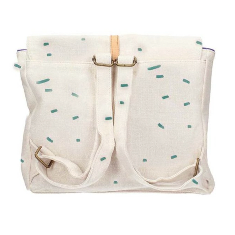 Monk & Anna Kodomo Backpack - Stripes Emerald Green
