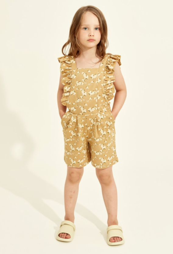 Mainio June Short Dungarees - Curry