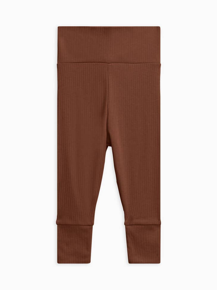 Colored Organics Ribbed Foldover Joggers - Pecan