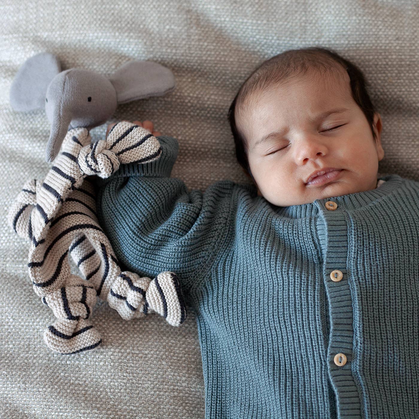 Sophie Home Cotton Knit Baby Comforter Cuddle Cloth - Elephant