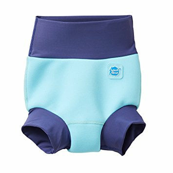 light blue, navy accent, happy nappy