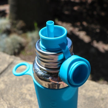 Pura Stainless Big Mouth w Straw - Rose