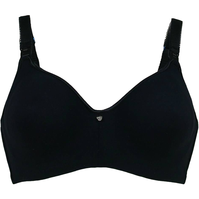 Cake Maternity Croissant Seamless Flexi Wire Nursing Bra - Black