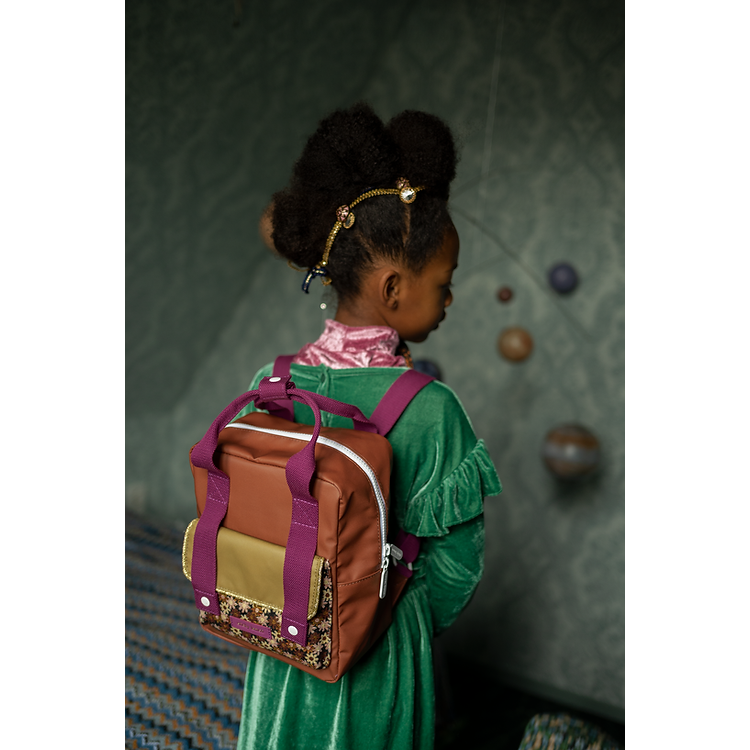 Sticky Lemon Backpack Small A Journey of Tales - Jeronicus Brown Flowerfield