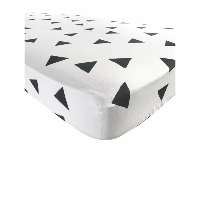 Kindred Kid & Baby Triangle Crib Sheet - Night Black