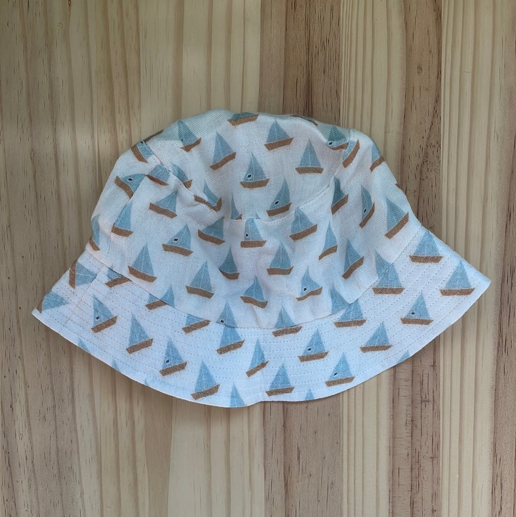 HEBE Muslin Bucket Sun Hat - Yacht Print