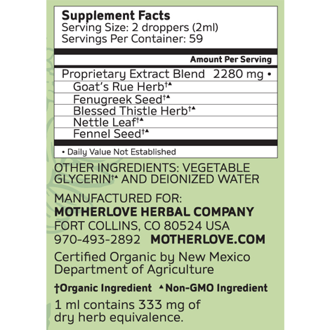 Motherlove - More Milk Special Blend Alcohol Free
