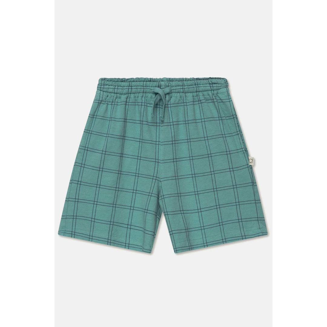 My Little Cozmo Pierok Plaid Crepe Bermuda Shorts