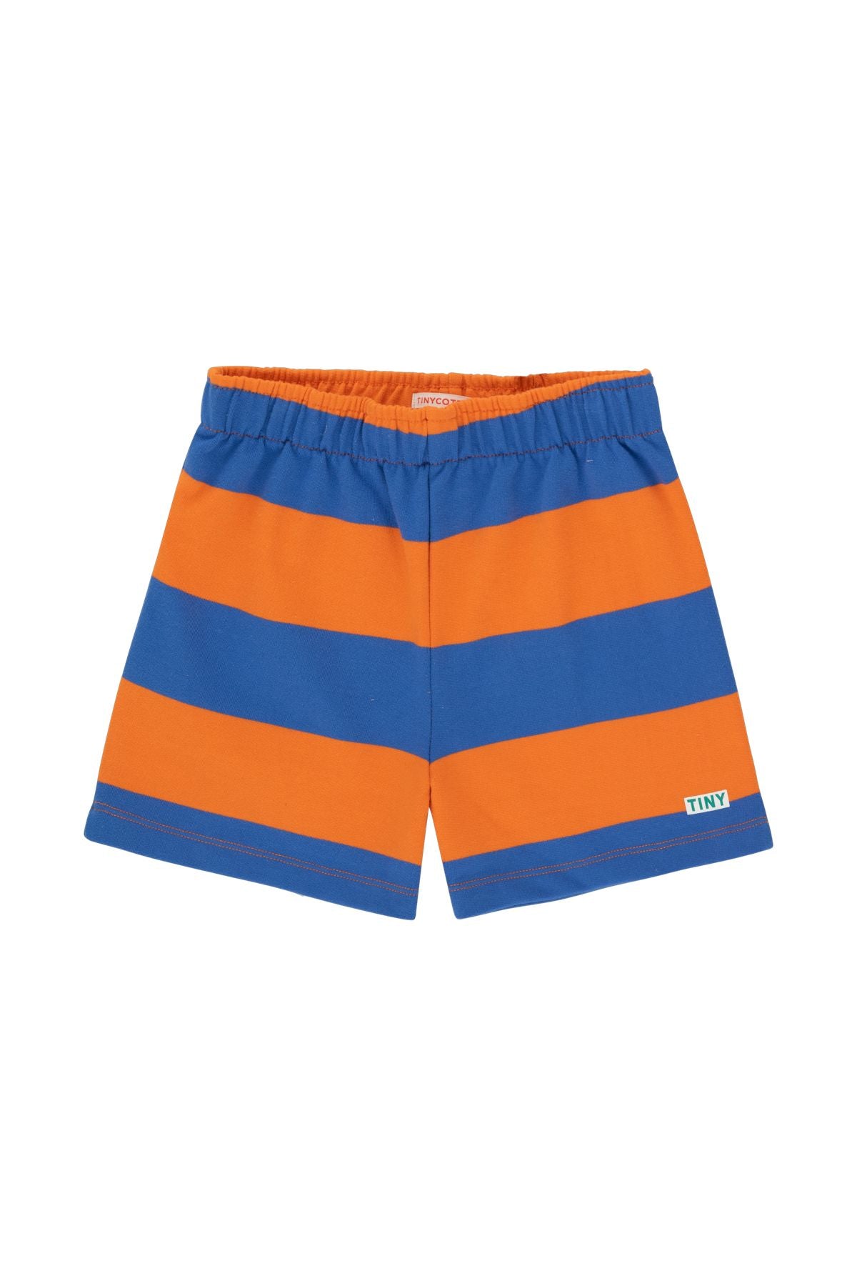 Tiny Cottons Stripes Shorts - Tangerine/ Ultramarine