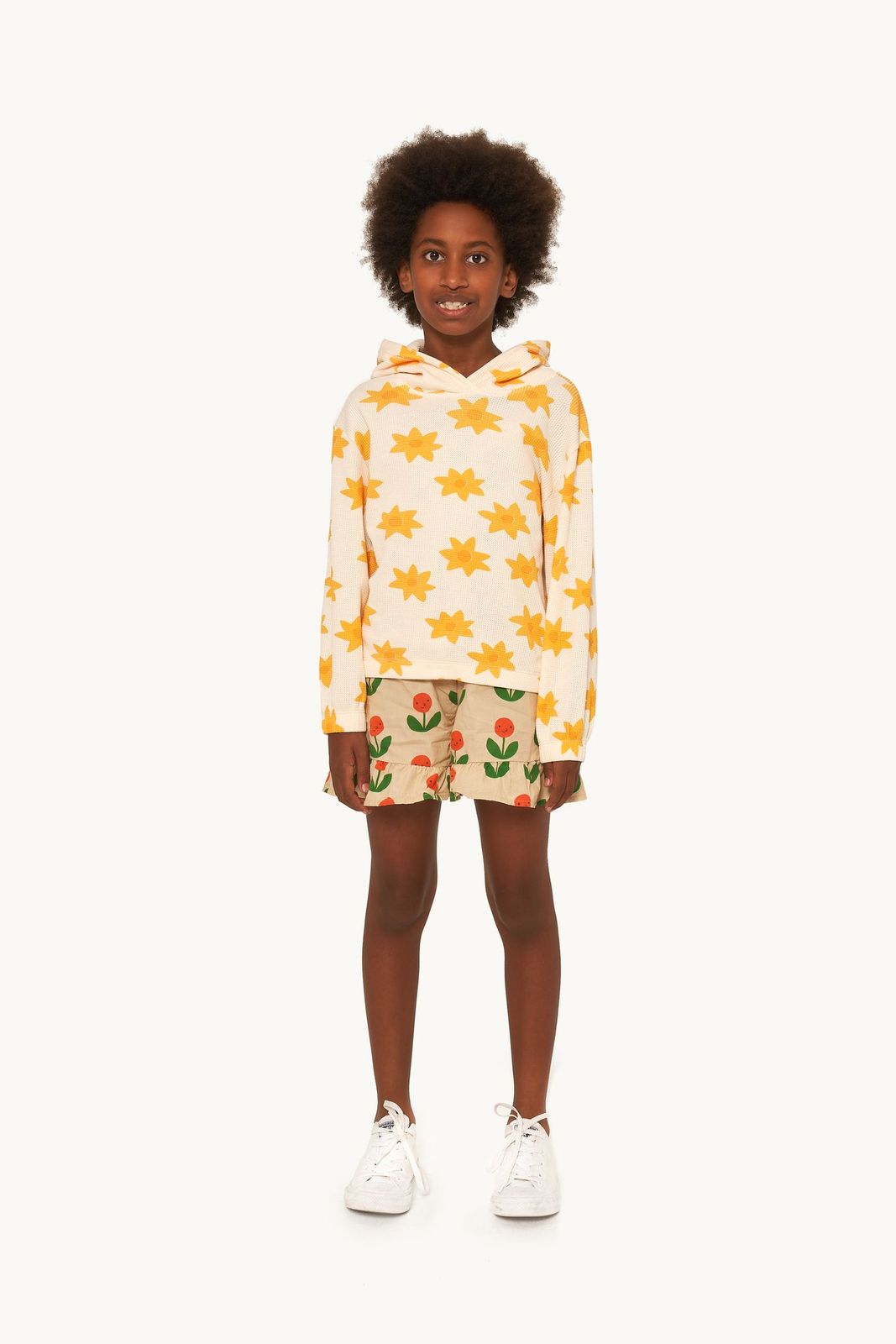 Tiny Cottons Starfruit Hoodie - Light Cream/ Yellow