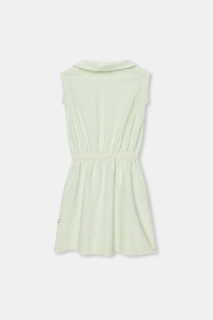 My Little Cozmo Audreyk Toweling Polo Dress - Green