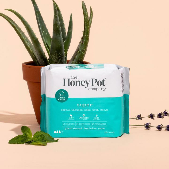 The Honey Pot Herbal Pads with Wings