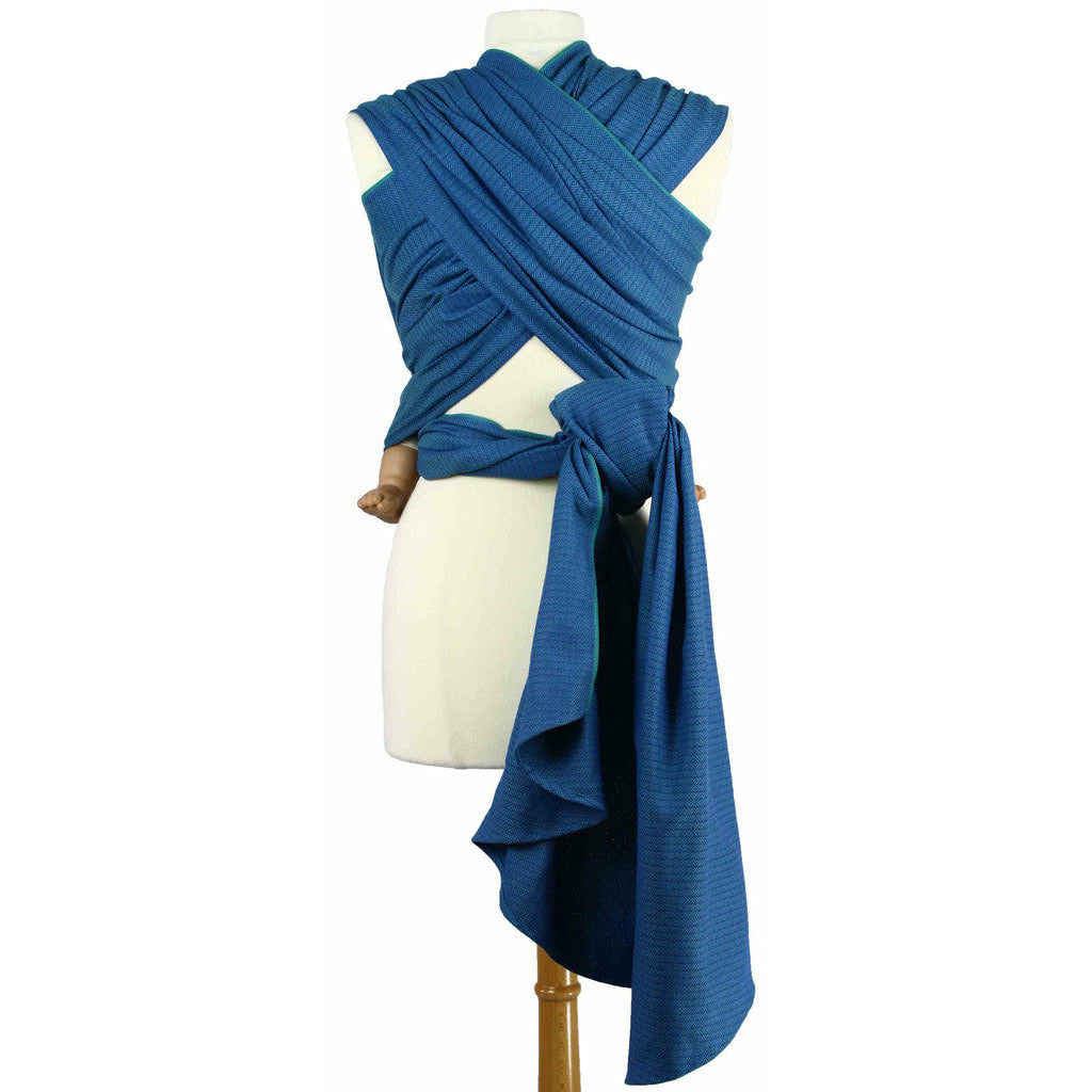 Storchenwiege Woven Wrap Baby Carrier - Leo Turquoise